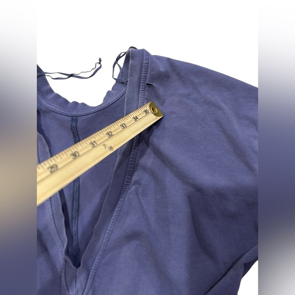 FP Movement Free People Tee Tshirt Hotshot Romper Blue with flaw NWOT XS - Picture 8 of 9